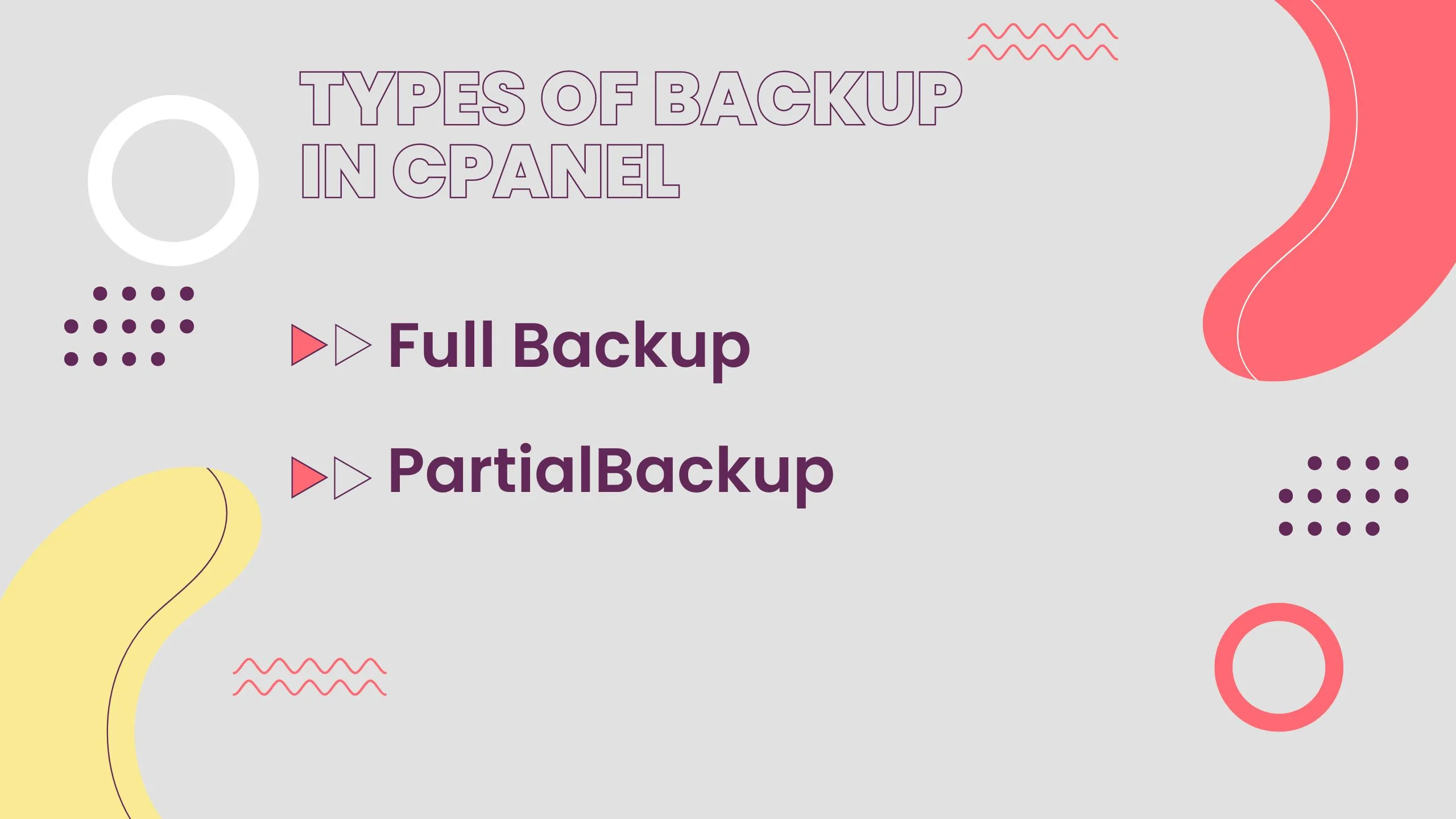 Types of Backup in Cpanel